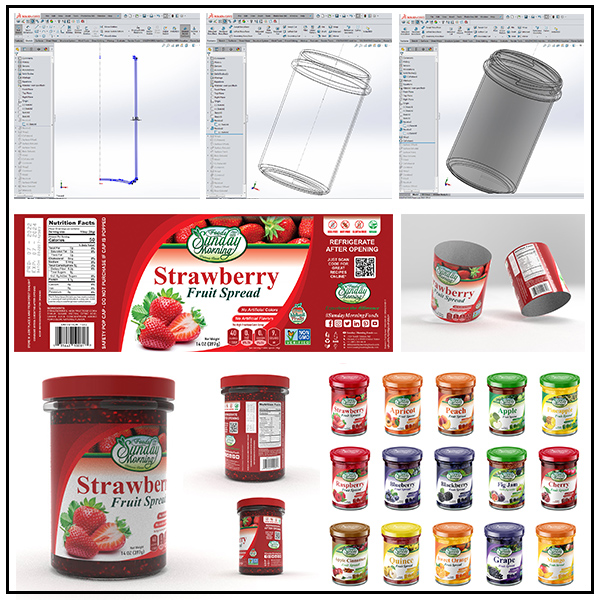 Jam / Fruit Spread Jar Design